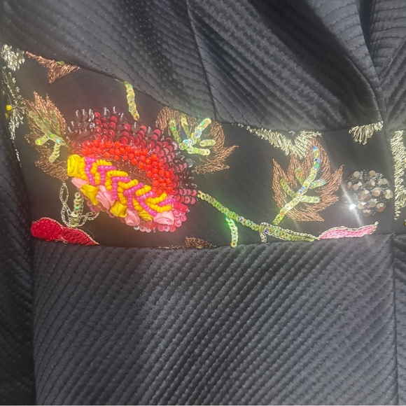 Sera B of New York exquisite vintage beaded / embroidered 100% silk blazer sz 4 - Picture 8 of 15